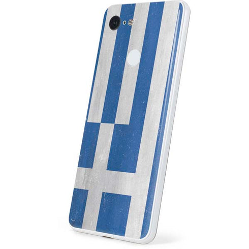 Greece Flag Distressed Google Pixel 3 Skin